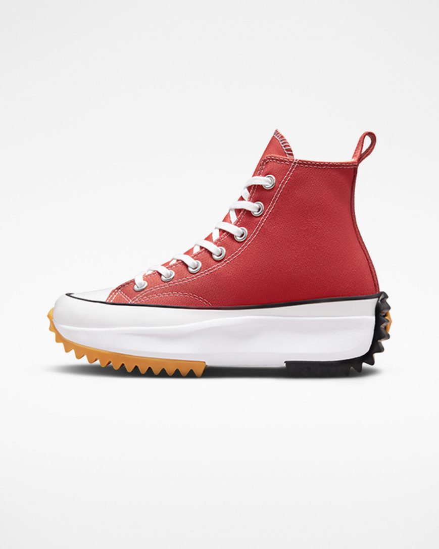 Topanky Na Platforme Converse Run Star Hike Vysoke Damske Červené Biele Čierne | SK MCN5U3